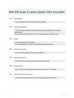 NSG 530 Exam 3 Latest Update 100% Accurate!!