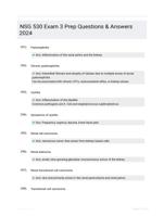 NSG 530 Exam 3 Prep Questions & Answers 2024