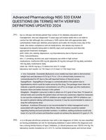Advanced Pharmacology NSG 533 EXAM QUESTIONS (86 TERMS) WITH VERIFIED DEFINITIONS UPDATED 2024