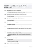 NSG 500 exam 3 Questions with Verified Answers 2024