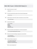 NSG 500: Exam 2 2024/2025 Rated A+