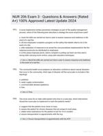 NUR 206 Exam 3 - Questions & Answers (Rated A+) 100% Approved Latest Update 2024