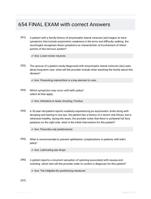 654 FINAL EXAM with correct Answers