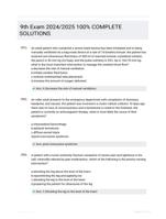 9th Exam 2024/2025  100%  COMPLETE SOLUTIONS