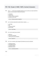 ITE 152- Exam 2 With 100% Correct Answers