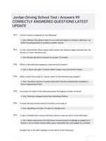 Jordan Driving School Test | Answers 99 CORRECTLY ANSWERED QUESTIONS LATEST UPDATE