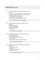 CIRS EXAM - Airs