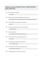 Waxing License EXAM STUDY GUIDE REVIEW 2024 UPDATES