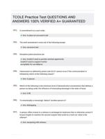 TCOLE Practice Test QUESTIONS AND ANSWERS 100% VERIFIED A+ GUARANTEED