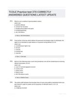 TCOLE Practice test 370 CORRECTLY ANSWERED QUESTIONS LATEST UPDATE