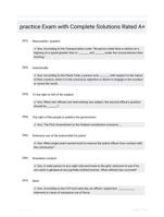 practice Exam with Complete Solutions Rated A+
