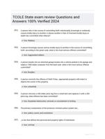 TCOLE State exam review Questions and Answers 100% Verified 2024