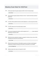 Mastery Exam Best for 2024Test