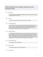 360 Practice Exam Quizzes Questions and Answers 2024