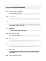 Wildlife Management Exam