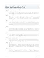 Idaho Real Estate(State Test)