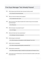 Five Guys Manager Test |142 Questions| With Correct Answers.