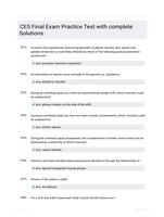 CES Final Exam Practice Test with complete Solutions