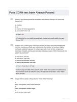 Pass CCRN test bank Already Passed