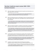 Nuclear medicine exam review With 100% Correct Answers