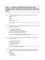 Test 2 - Questions EXAM QUESTIONS (200 TERMS) WITH VERIFIED DEFINITIONS UPDATED 2024