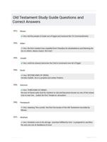 Old Testament Study Guide Questions and Correct Answers