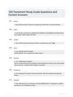 Old Testament Study Guide Questions and Correct Answers