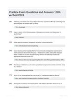 Practice Exam Questions and Answers 100% Verified 2024