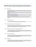 NCTRC Exam Prep Set questions and answers