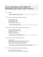 BLAW 3100 Midterm 200 CORRECTLY ANSWERED QUESTIONS LATEST UPDATE