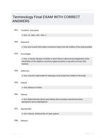 Terminology Final EXAM WITH CORRECT  ANSWERS