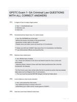 GPSTC Exam 1- GA Criminal Law QUESTIONS  WITH ALL CORRECT ANSWERS