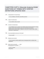 CANFITPRO CHPT 6- Muscular Anatomy EXAM QUESTIONS (47 TERMS) WITH VERIFIED DEFINITIONS UPDATED 2024