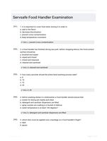 Servsafe Food Handler Examination