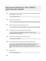 G60 Practice EXAM WITH 100% CORRECT QUESTION AND ANSWER