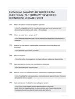 Esthetician Board STUDY GUIDE EXAM QUESTIONS (76 TERMS) WITH VERIFIED DEFINITIONS UPDATED 2024