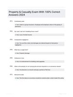 Property & Casualty Exam With 100% Correct Answers 2024