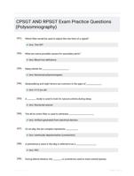 CPSGT AND RPSGT Exam Practice Questions (Polysomnography)