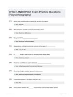 CPSGT AND RPSGT Exam Practice Questions (Polysomnography)