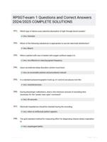 RPSGT-exam 1 Questions and Correct Answers  2024/2025 COMPLETE SOLUTIONS