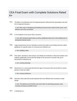 CEA Final Exam with Complete Solutions Rated A+