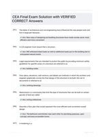 CEA Final Exam  Solution with VERIFIED CORRECT Answers