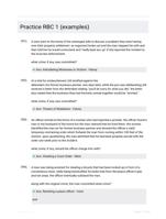 Practice RBC 1 (examples)