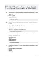 EMT FISDAP Readiness Exam 2 Study Guide | Questions  with 100% COMPLETE SOLUTIONS