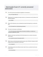 - Stormwater Exam #1 correctly answered 2024/2025