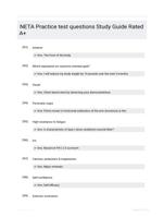 NETA Practice test questions Study Guide Rated A+