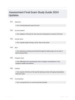 Assessment Final Exam Study Guide 2024 Updates