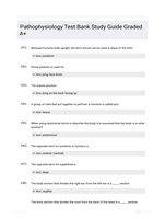 Pathophysiology Test Bank Study Guide Graded A+
