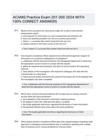 ACAMS Practice Exam 201-300 2024 WITH 100% CORRECT ANSWERS