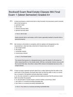 Rockwell Exam Real Estate Classes WA Final Exam 1 (latest  Semester) Graded A+